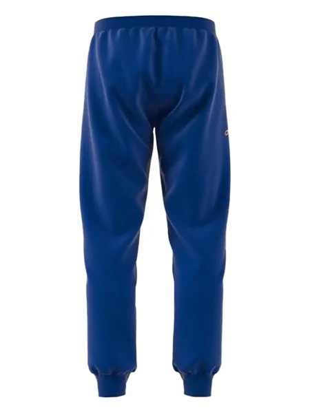 Pantaloni Adidas de catifea cu imagine cu legături albastru