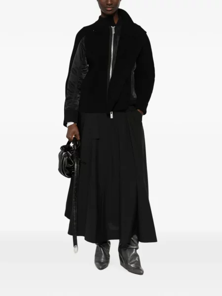 Geacă Sacai tricotate negru