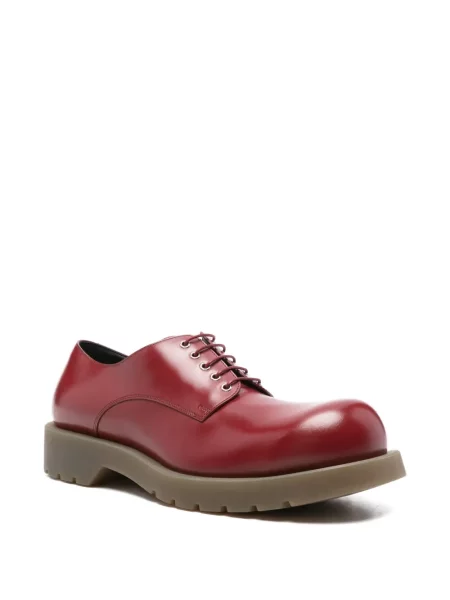 Pantofi derby Jil Sander din piele roșu