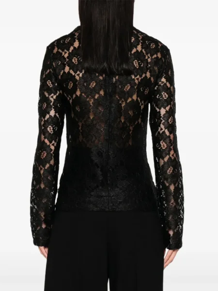 Tricou Róhe din dantelă negru