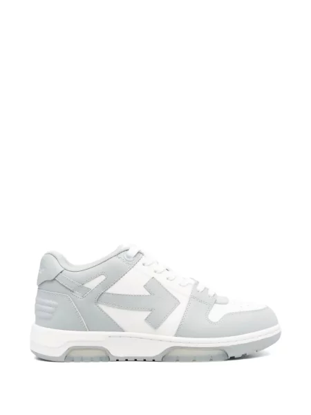 Sneakerși Off-white cu șireturi din dantelă alb