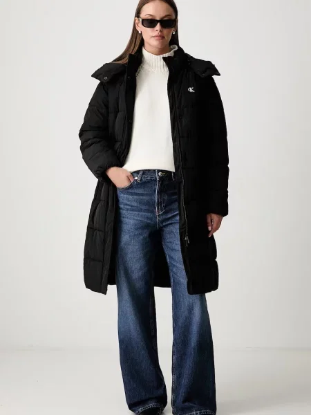 Calvin Klein Jeans dlhá bunda dámska čierna