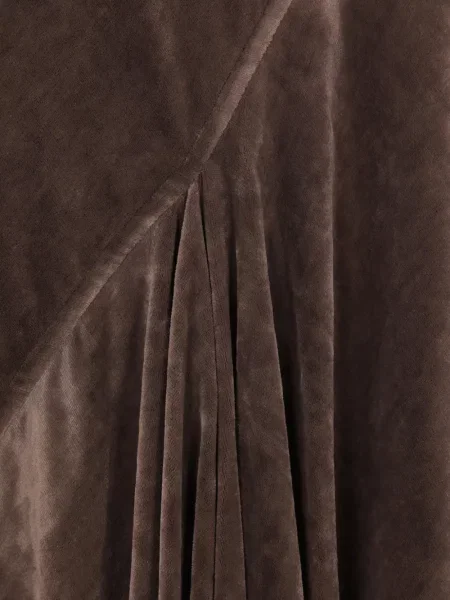 Fustă Rick Owens cu volane maro