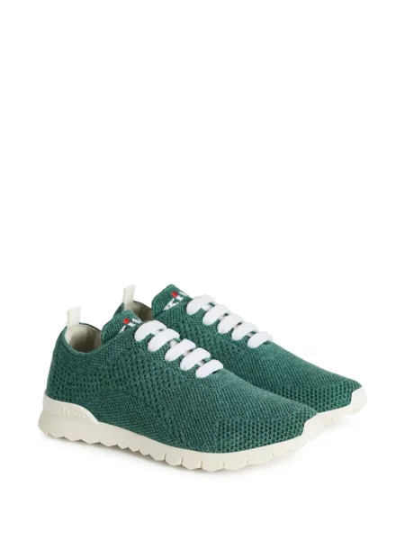 Sneakerși Kiton din cașmir verde