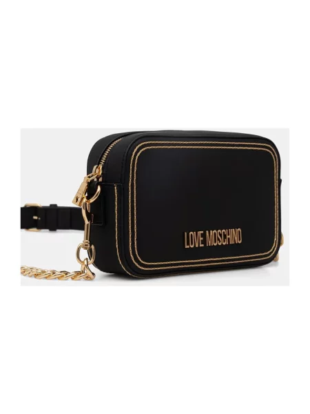 Love Moschino torebka crossbody z imitacji skóry czarna