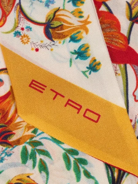 Fular Etro de mătase cu model floral