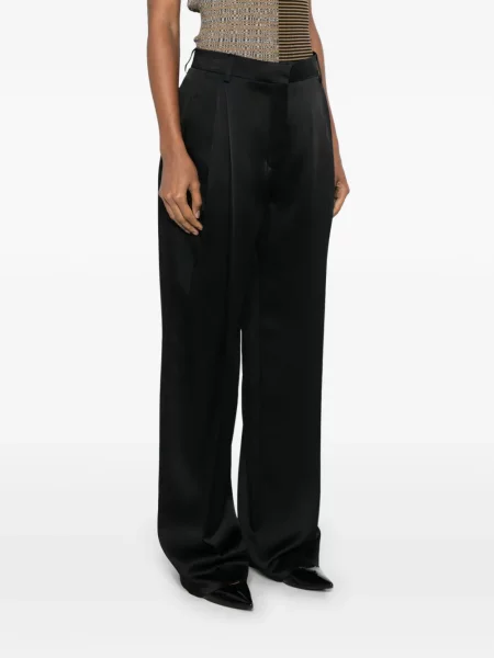 Pantaloni Stella Mccartney din satin negru