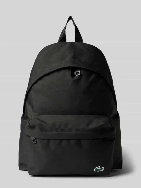 Plecak z przegródką na laptop Lacoste czarny