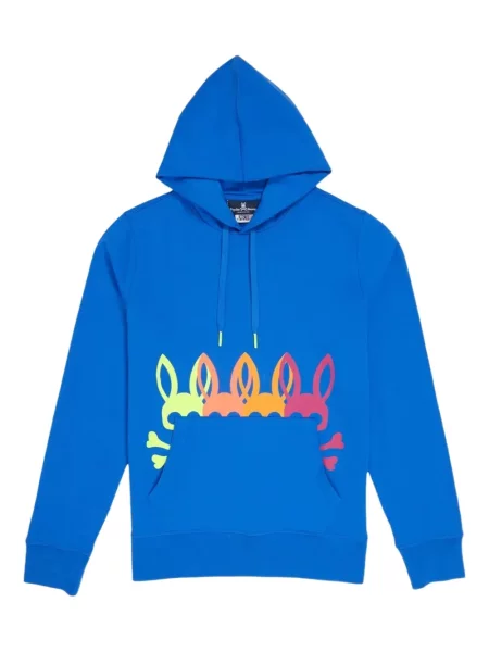 Mikina s kapucí Psycho Bunny modrá