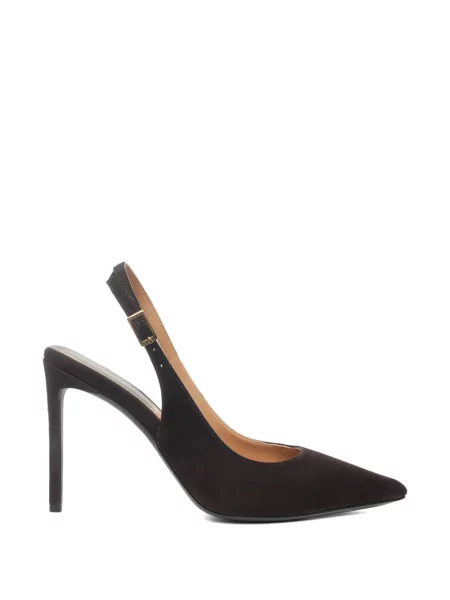 Pantofi cu toc Ginissima slingback maro