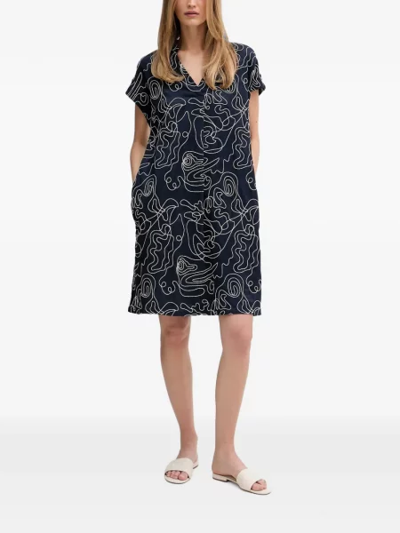 Rochie mini Joseph Ribkoff cu imagine cu decolteu în V cu imprimeu abstract albastru