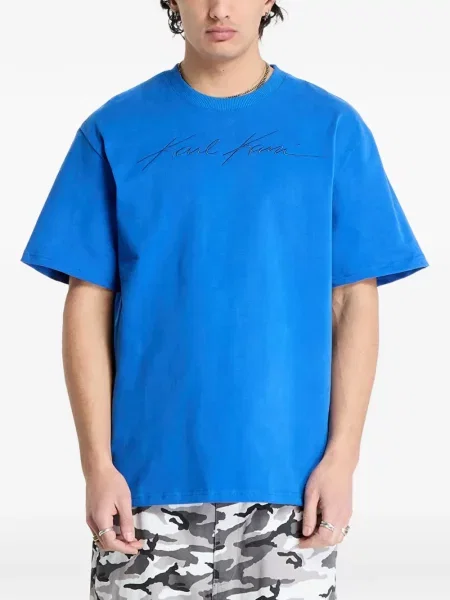 Tricou Karl Kani cu broderie albastru