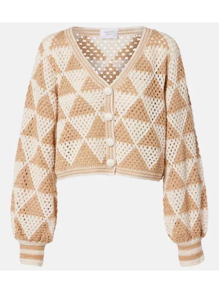 Kardigan Anna Kosturova o krotszym kroju biały