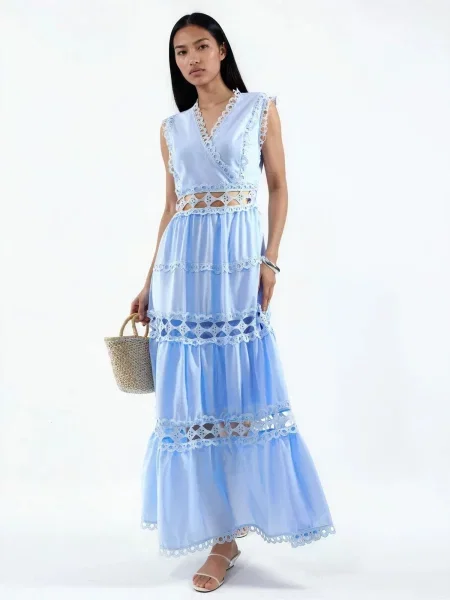 MSN Collection Obleka svetlo modra