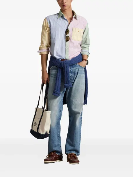 Slip de baie Polo Ralph Lauren alergare cu cordon cu imagine alb