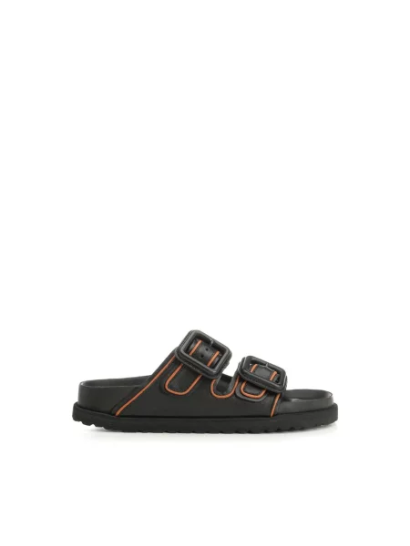 Klapki Birkenstock skórzane czarne
