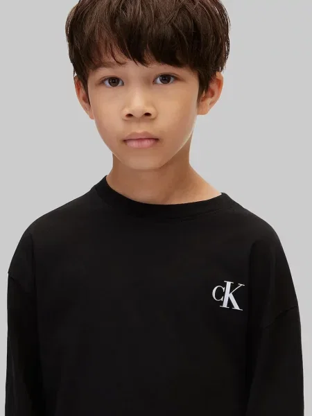 Тениска с дълъг ръкав Calvin Klein Jeans бяло