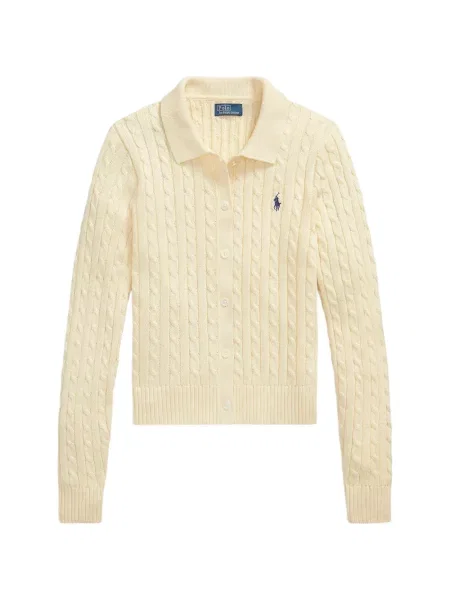 Húzózsinór kötött v-nyakú pólóing Polo Ralph Lauren zöld