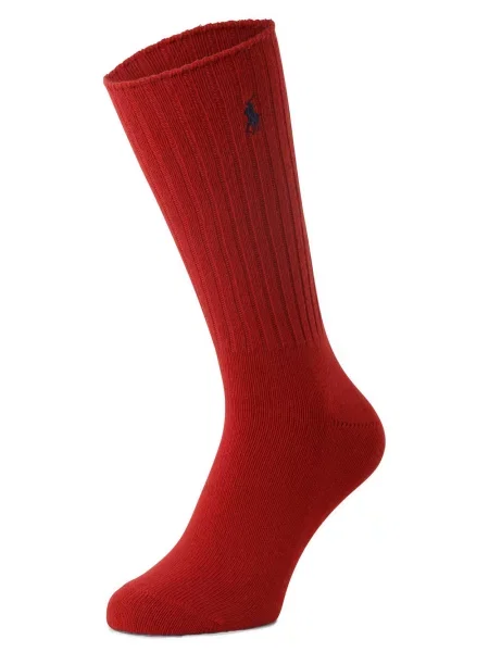 Skarpety z wyhaftowanym logo model ‘CREW SOCK’ Polo Ralph Lauren czerwone