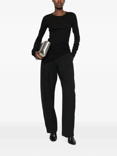 Lung top Rick Owens Drkshdw cu volane negru
