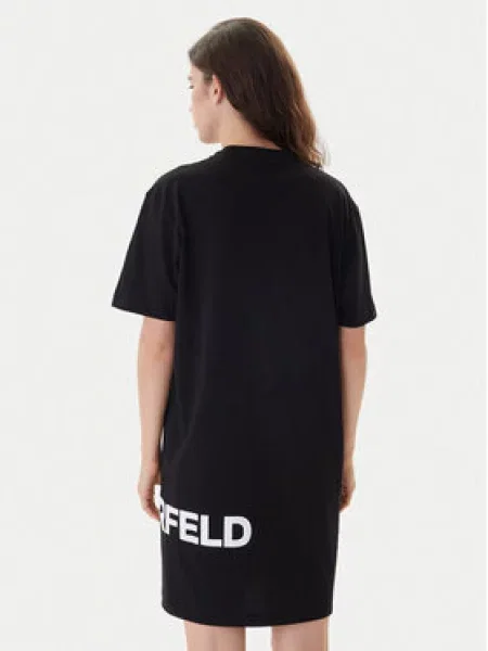 Kostiumas džinsinė suknelė Karl Lagerfeld Jeans juoda