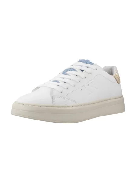 Sneakersy Sun68 skórzane typu teddy białe