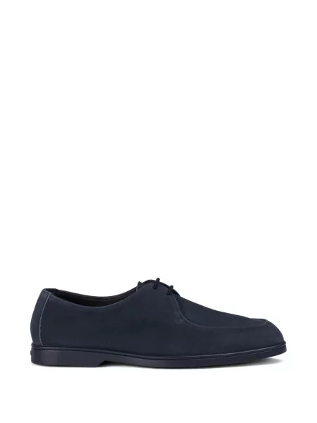Pantofi loafer Doucal's din piele de căprioară albastru