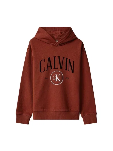 Calvin Klein Kids Mikina tmavě červená