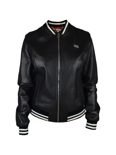 Geacă bomber Philipp Plein cu autograf negru