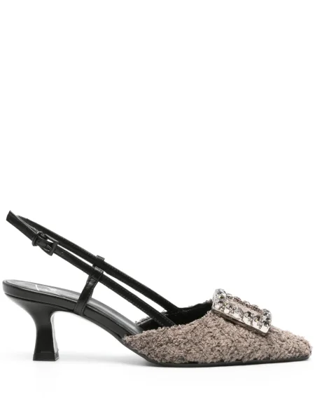 Pantofi cu toc Roberto Festa slingback de cristal gri