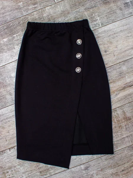 Носи своє Спідниця міді Бавовна/поліестер чорний