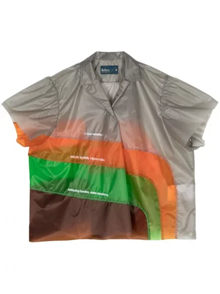 Kołnierzykowy top Kolor szary