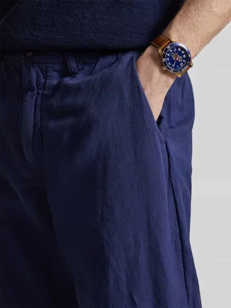 Chinosy z mieszanka lnu i bawełny Polo Ralph Lauren