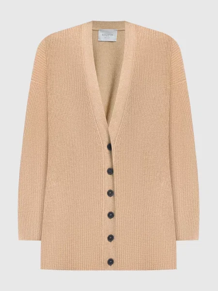 Кардиган з вовни Ballantyne коричневий