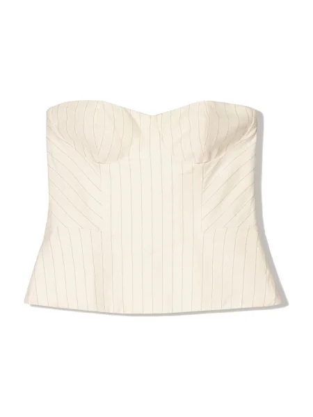 Bershka Top / siva bež