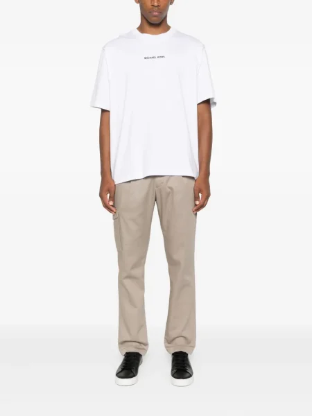Tricou Michael Kors cu broderie alb