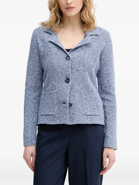 Cardigan Benetton tricotate cu rever albastru