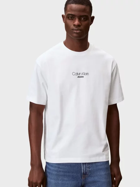 Графічний футболка Calvin Klein Jeans біла