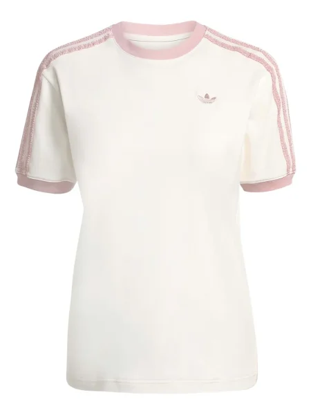 Jeansy Adidas z falbankami różowe