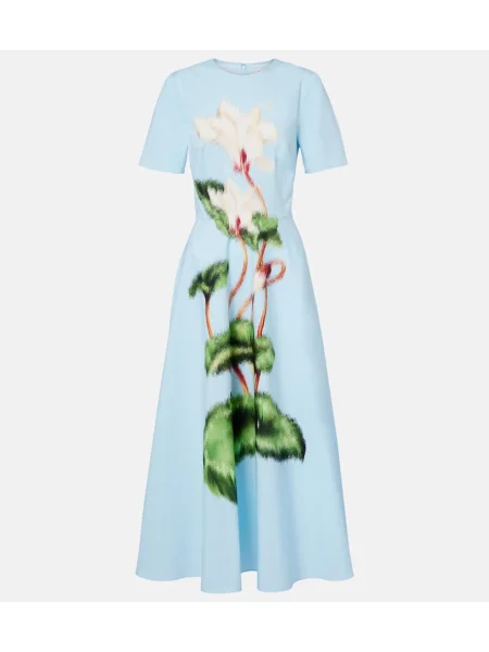 Rochie midi Oscar De La Renta cu imagine până la genunchi de costum albastru