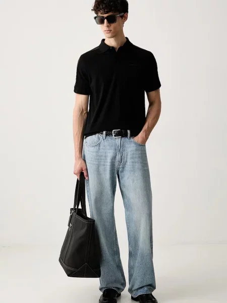 Tricou polo Karl Lagerfeld negru