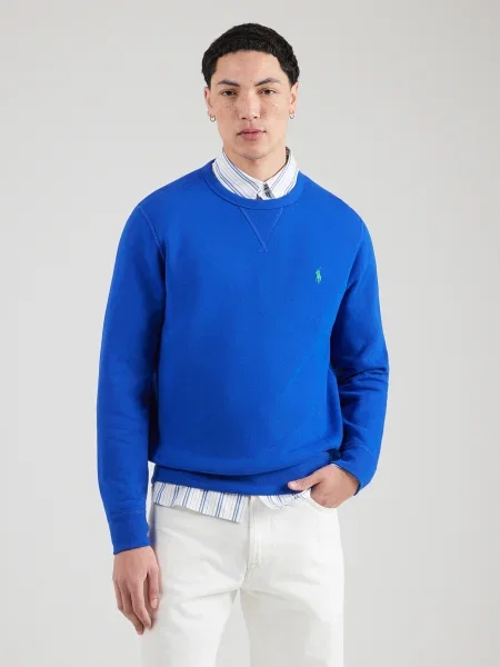 Mikina bez kapucne Polo Ralph Lauren modrá