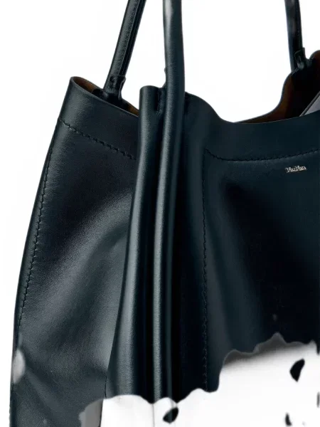 Geantă shopper Max Mara din piele negru