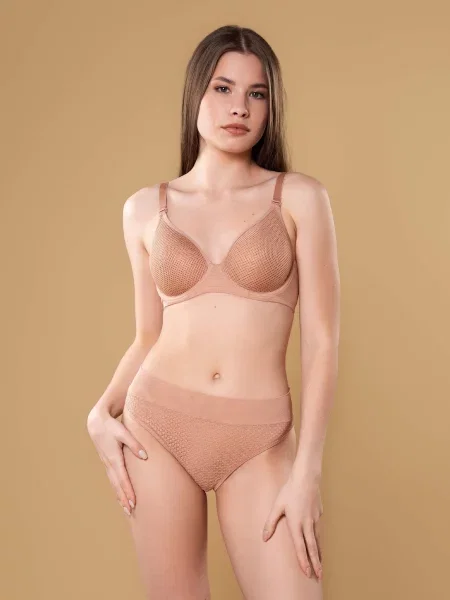 Труси brabrabra поліамід/еластан бежевий