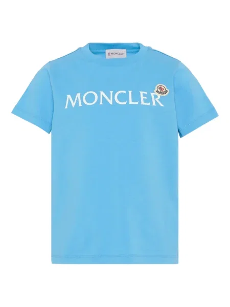 Koszulka dziecięca Moncler Enfant niebieska