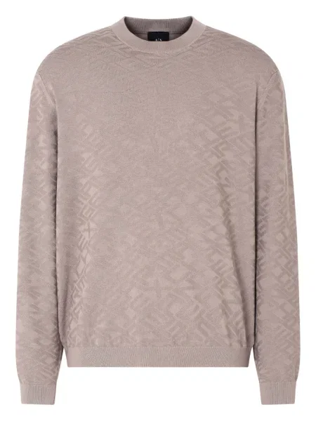 Pulover Armani Exchange cu imprimeu geometric cu decolteu rotund