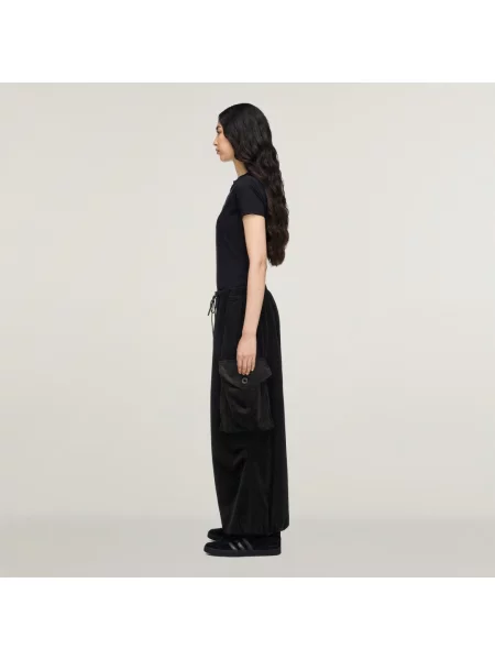 KALHOTY CARGO VELVET CORDUROY černé