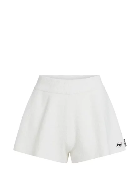 Pufos pantaloni scurți Karl Lagerfeld alb