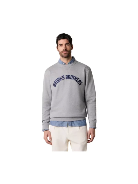 Bluza Brooks Brothers z nadrukiem szara