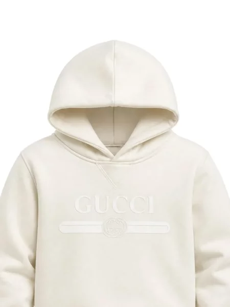 Dětska mikina s kapucí Gucci bílá